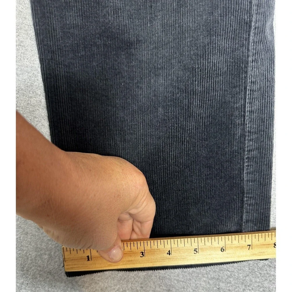 Best‎ Fashion Men Pant 34 Gray Corduroy Straight Leg Casual Comfort Cotton Blend